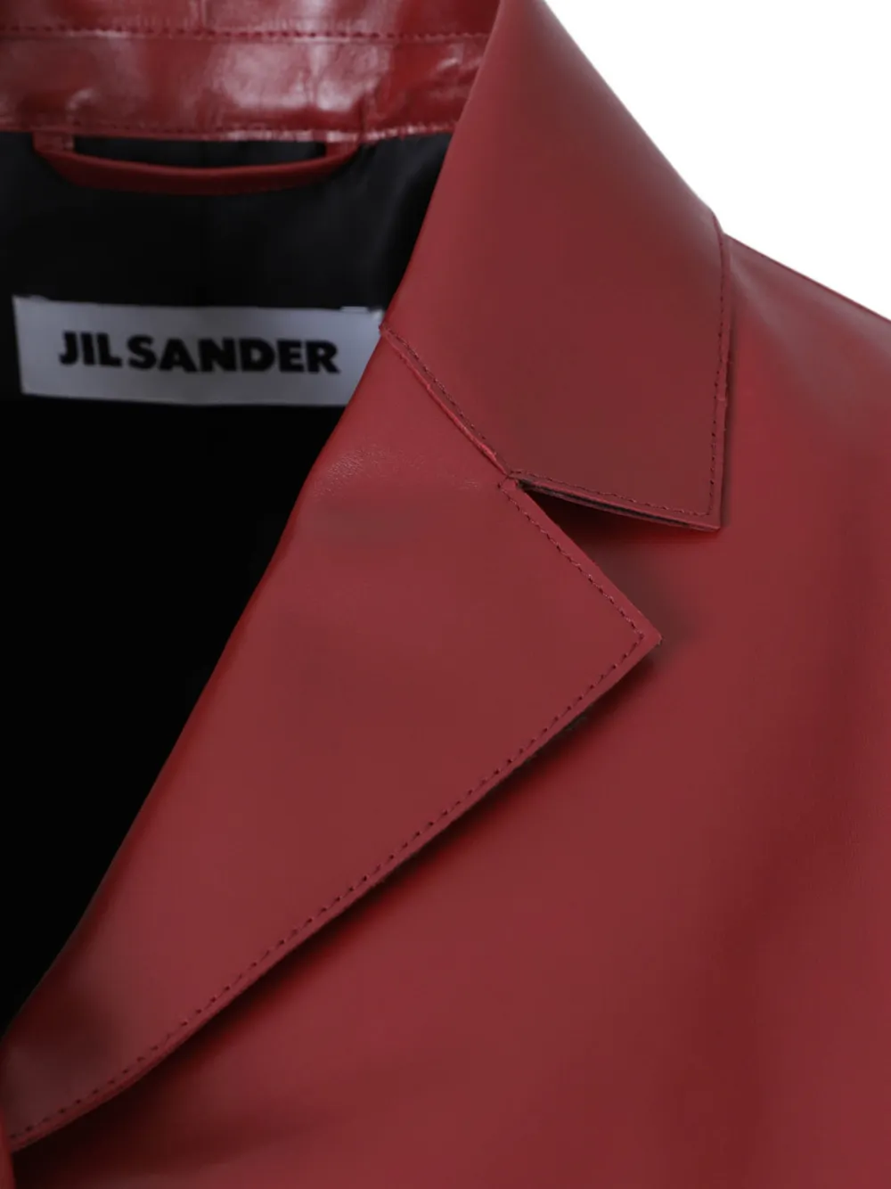 Jil Sander Leather Deconstructed Jacket Rood