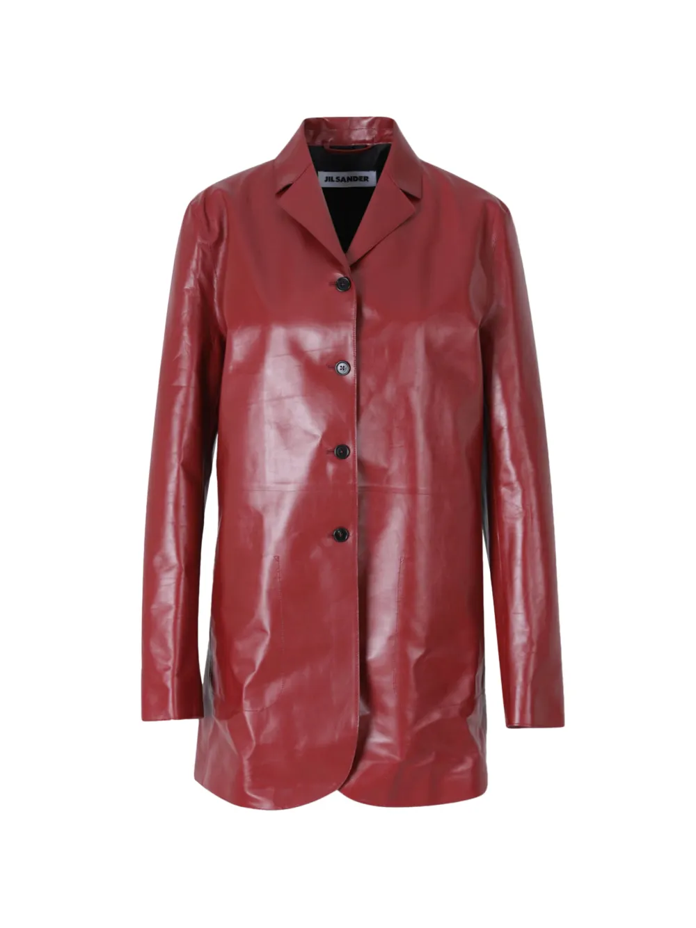 Jil Sander Leather Deconstructed Jacket - Rot