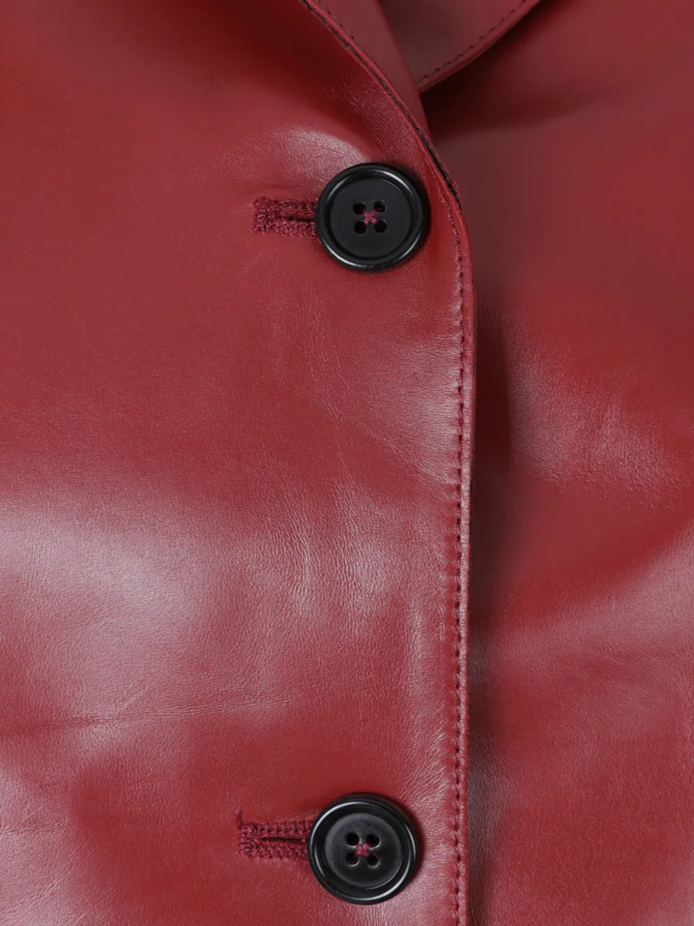 Jil Sander Leather Deconstructed Jacket Rood