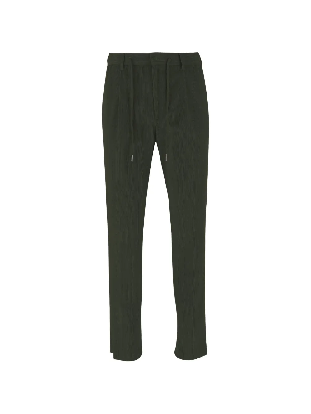 Tagliatore ribbed drawstring trousers Groen