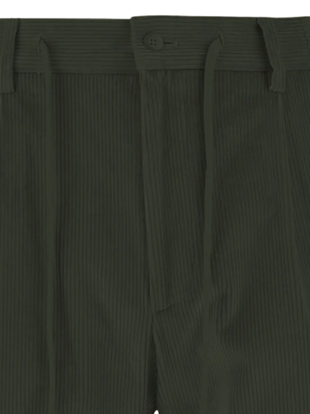 Tagliatore ribbed drawstring trousers Groen