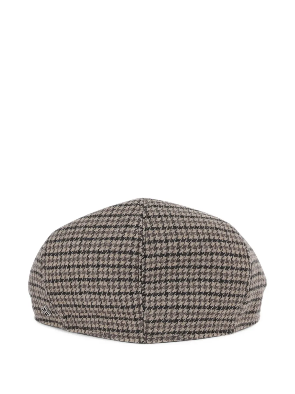 Tagliatore houndstooth-pattern flat cap Bruin