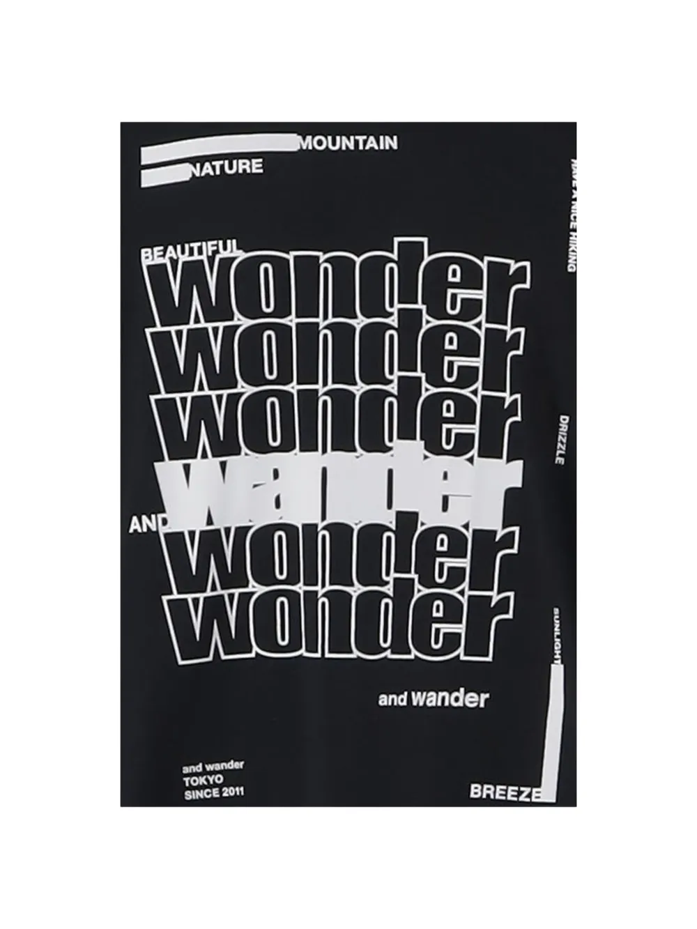 and Wander logo-print cotton-blend T-shirt Zwart