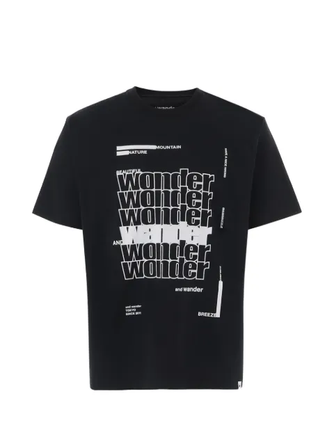 and Wander logo-print cotton-blend T-shirt