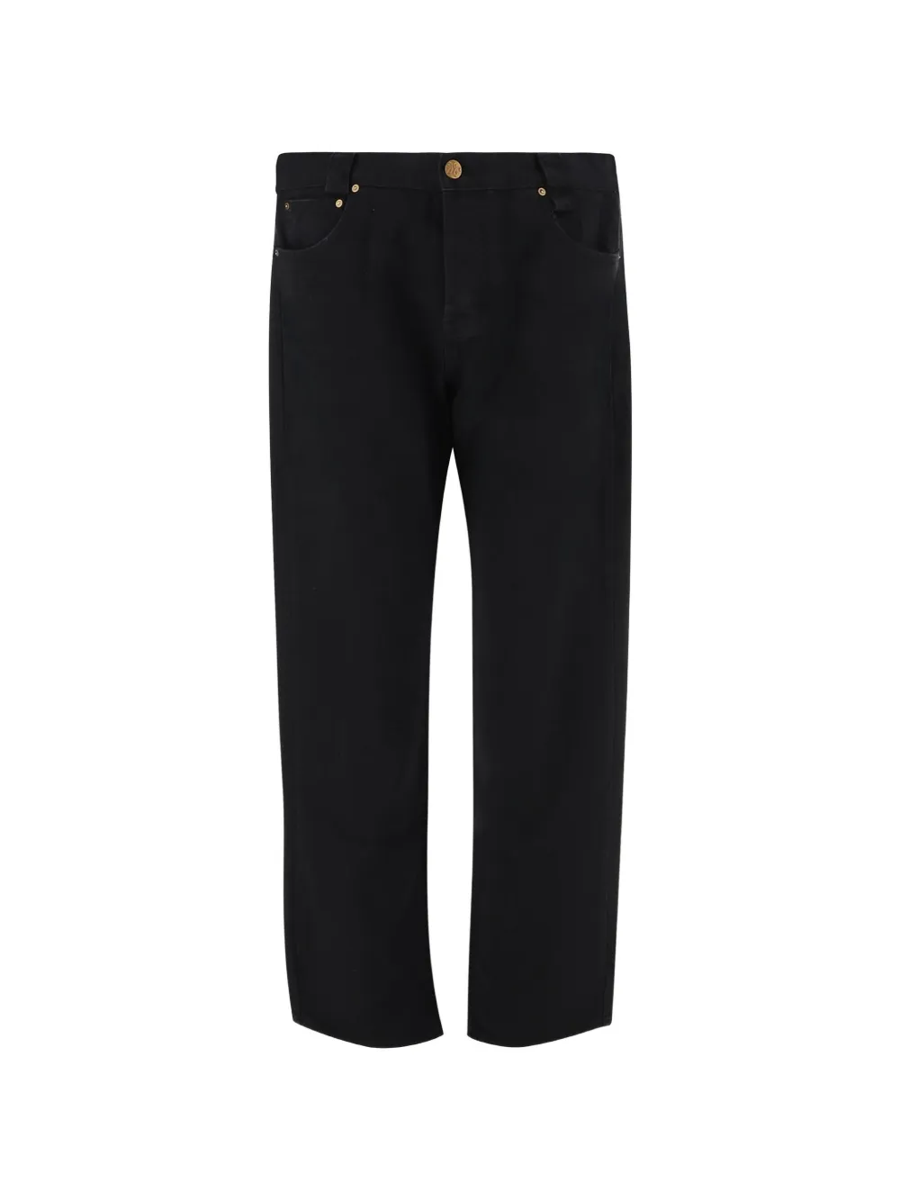 Willy Chavarria distressed-effect logo-patch jeans - Nero
