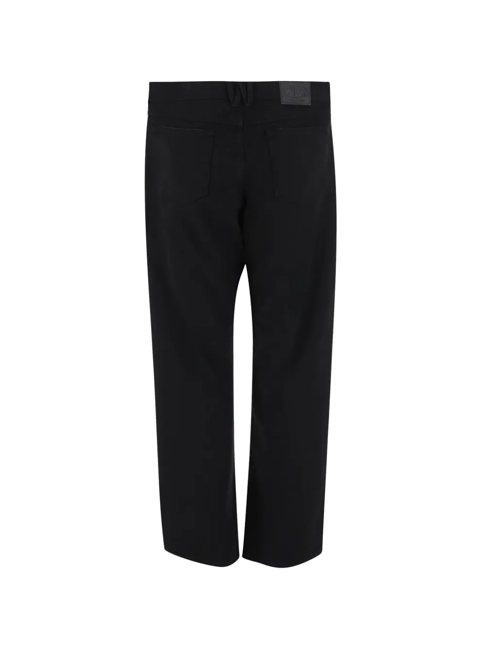 Willy Chavarria distressed-effect logo-patch jeans Zwart