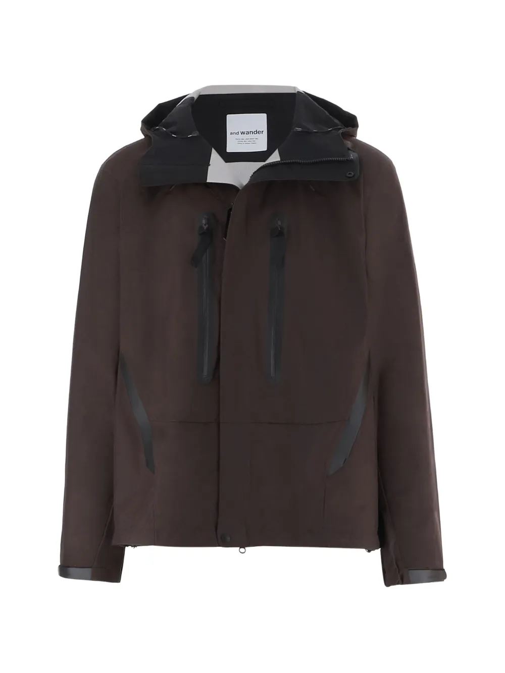 and Wander hooded multi-pocket jacket - Marrone