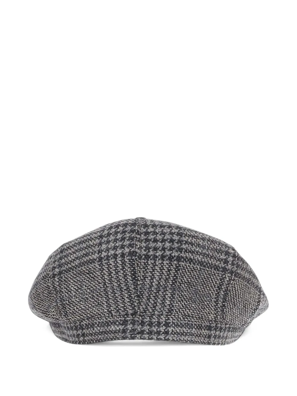 Tagliatore check-pattern wool-blend flat cap Grijs