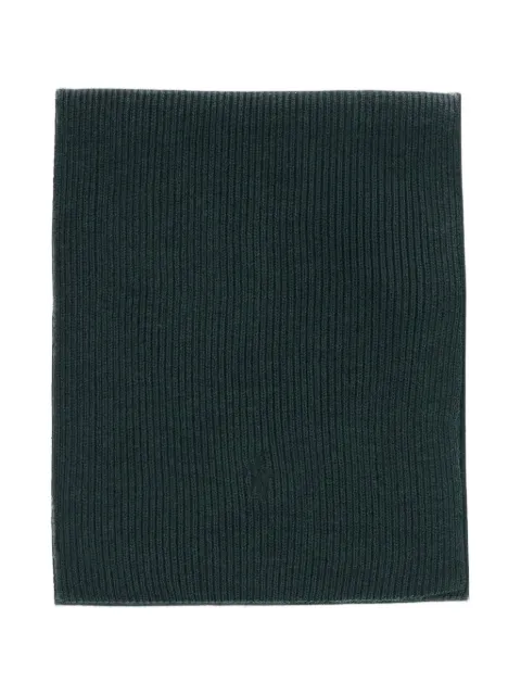 Polo Ralph Lauren ribbed-knit embroidered-logo scarf
