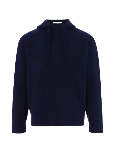 OLIVER LATTUGHI drawstring fine-knit hoodie