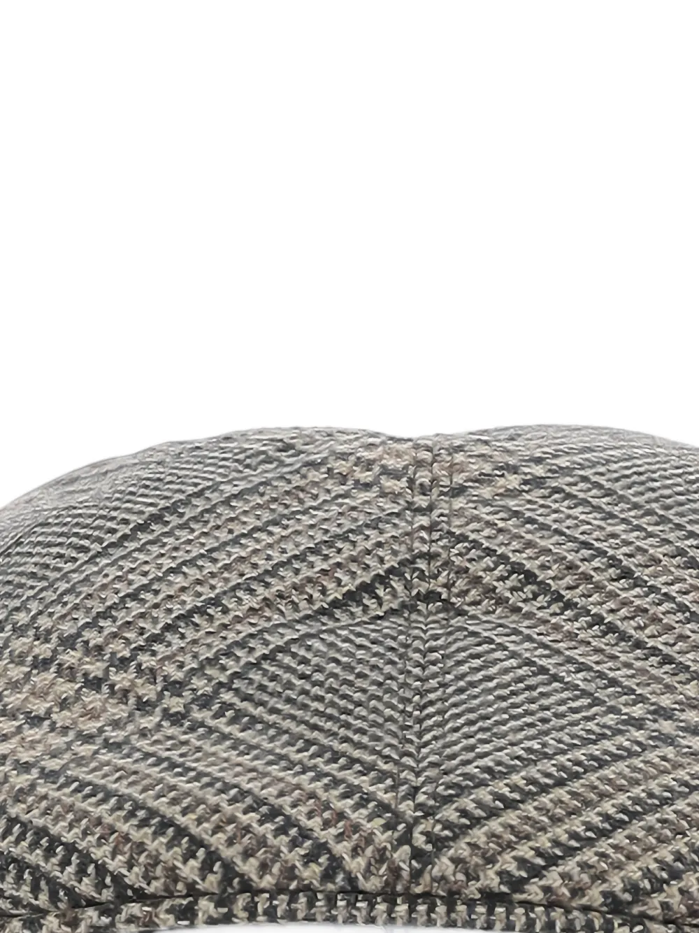 Tagliatore houndstooth wool flat cap Bruin