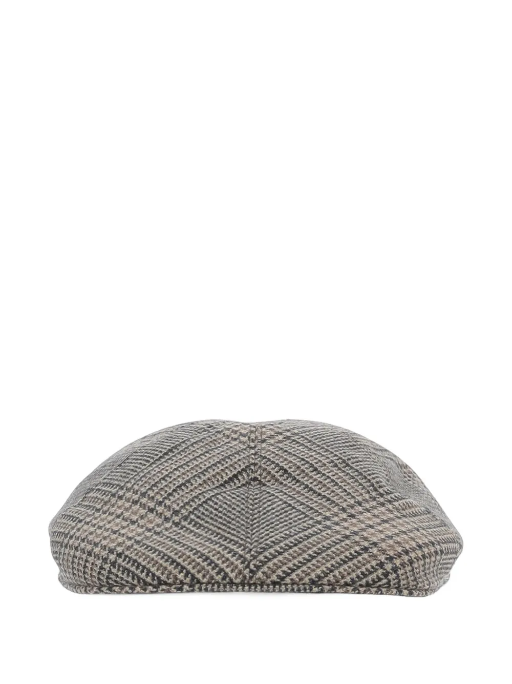 Tagliatore houndstooth wool flat cap Bruin