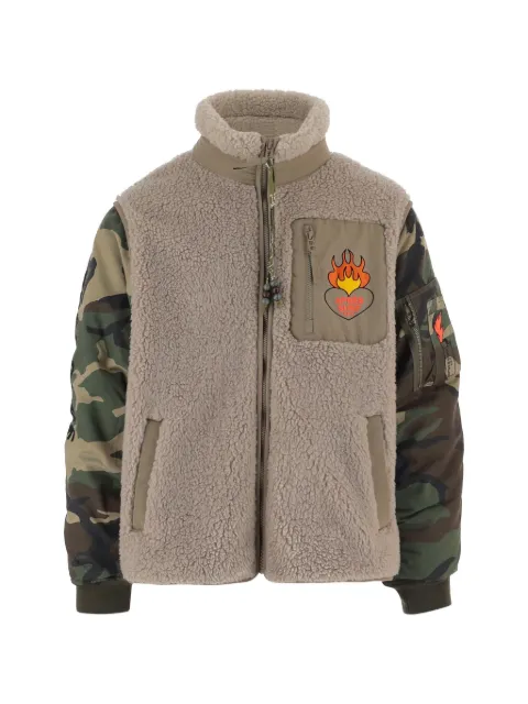 Après Surf camouflage-print teddy-texture jacket