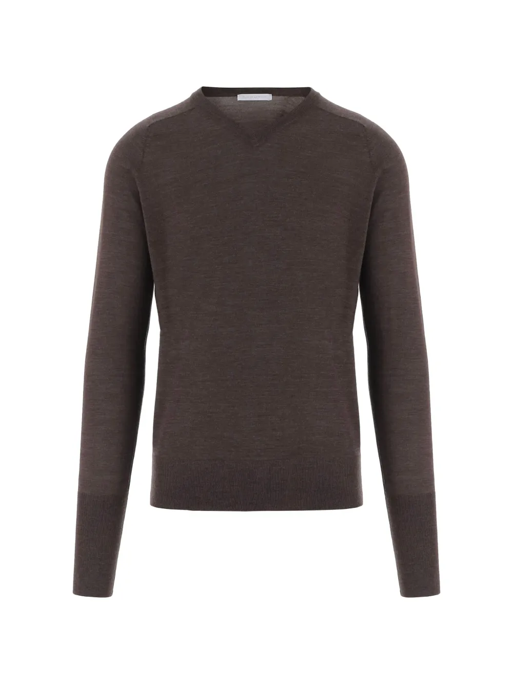 OLIVER LATTUGHI V-neck merino sweater - Braun