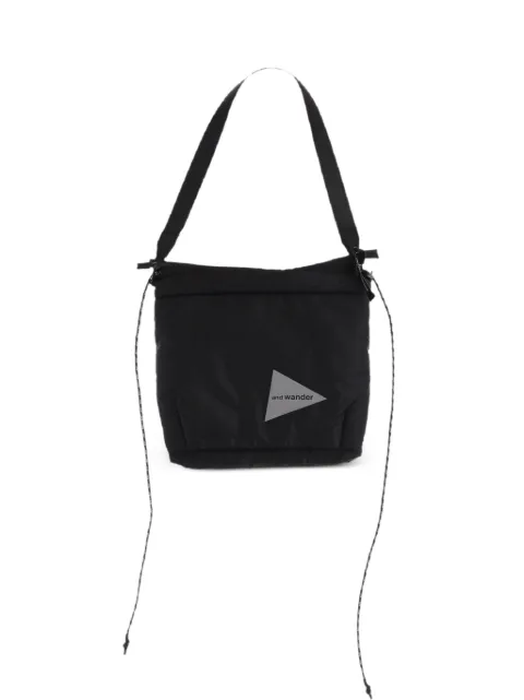 and Wander logo-print drawstring mini shoulder bag