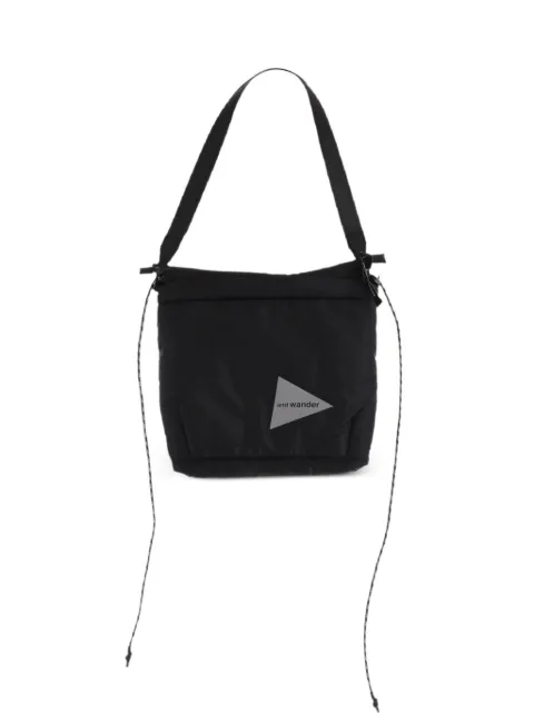 and Wander logo-print drawstring mini shoulder bag