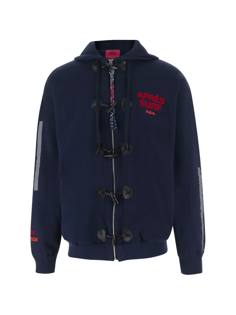 Après Surf toggle-fastening logo-print hoodie - Blau