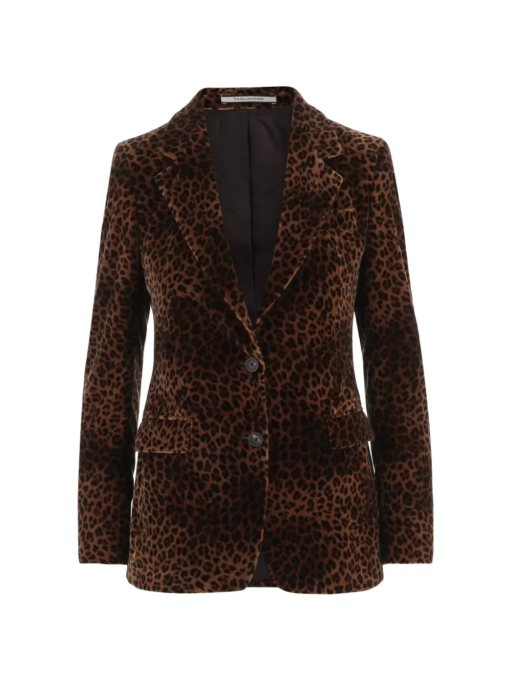 Tagliatore animal-print single-breasted blazer - Braun