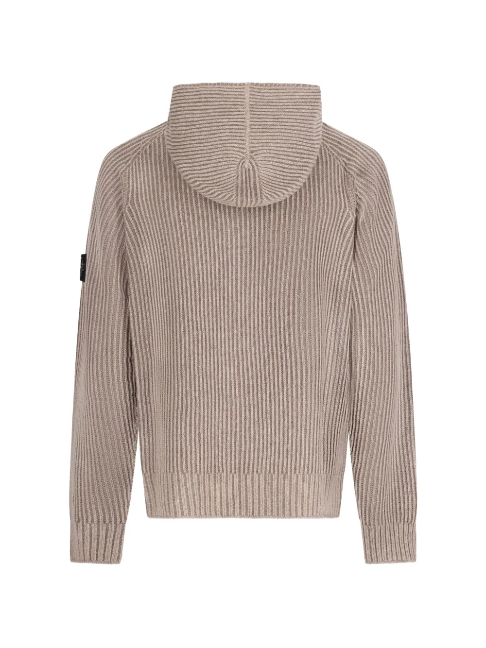 Stone Island 5100067 two-tone vanisé cashmere hoodie Beige