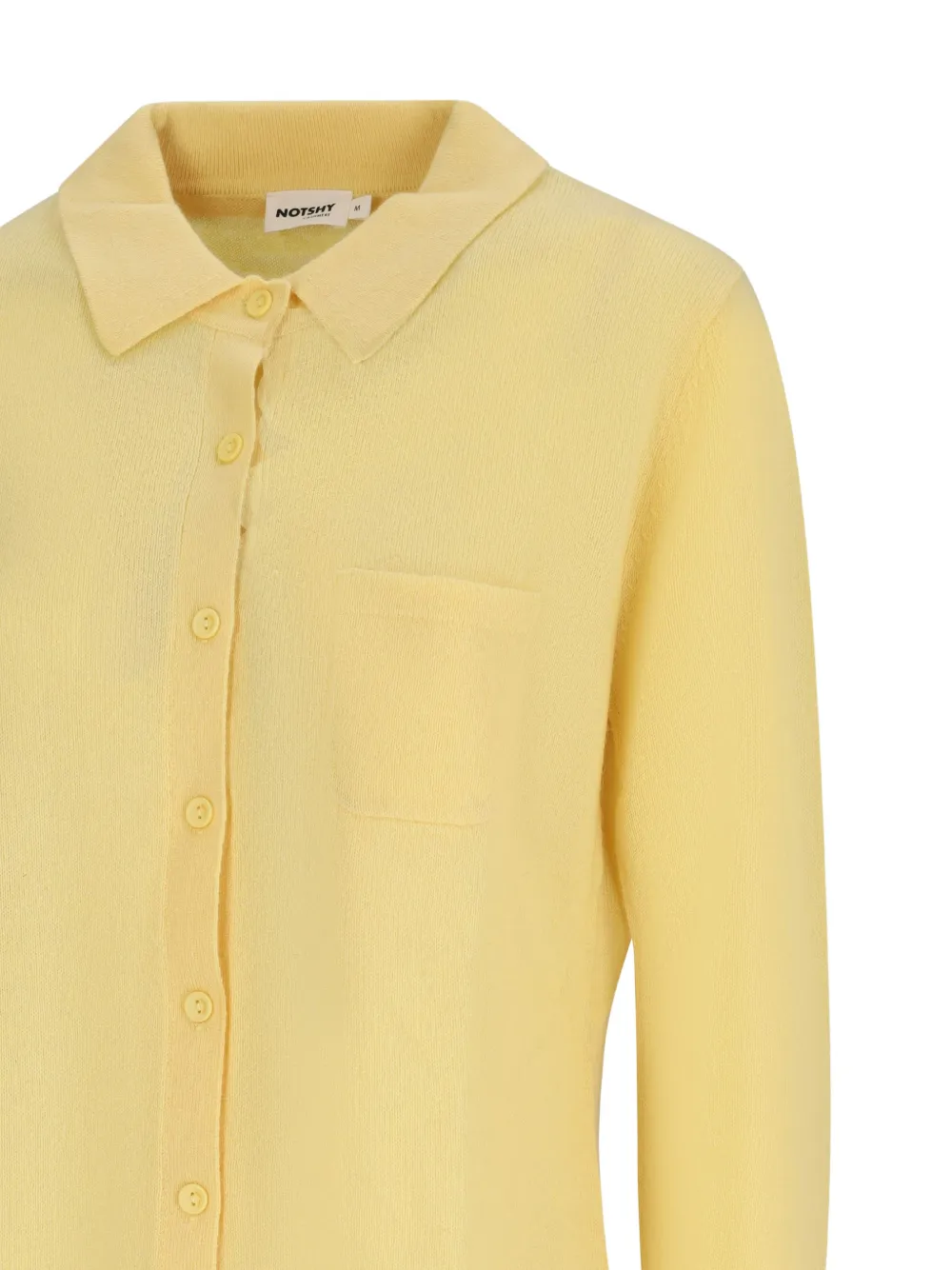 NOTSHY Albertine cashmere shirt Geel