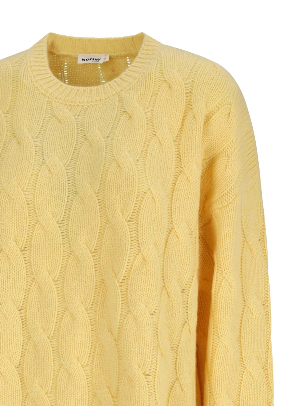 NOTSHY Patzi kabelgebreide trui Geel