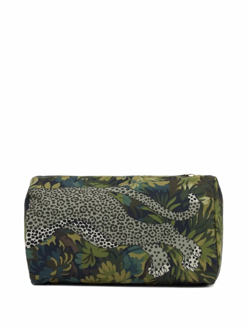 Inoui Editions Mike leopard-print make-up bag - Verde