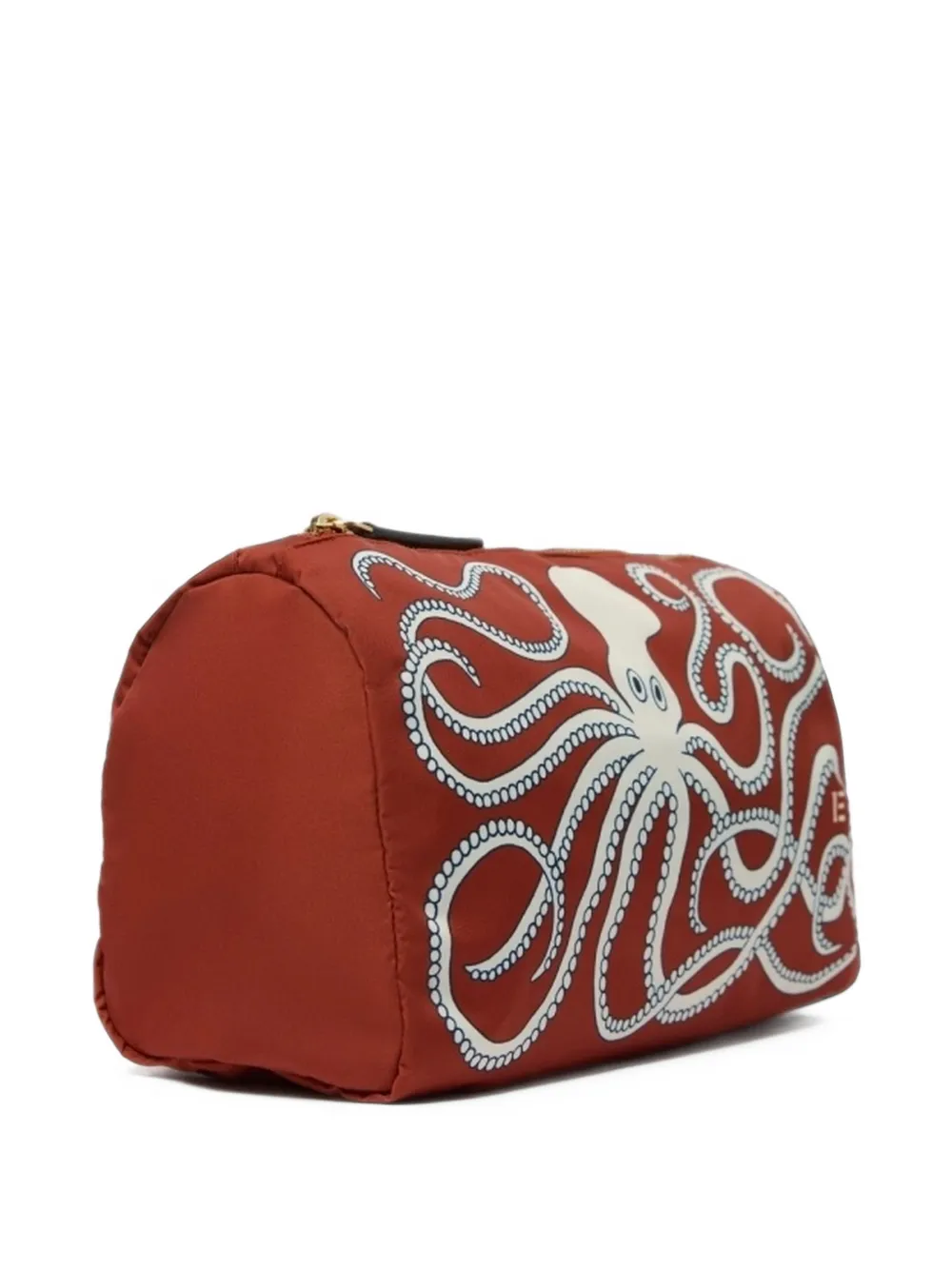 Inoui Editions octopus print make-up bag - Arancione