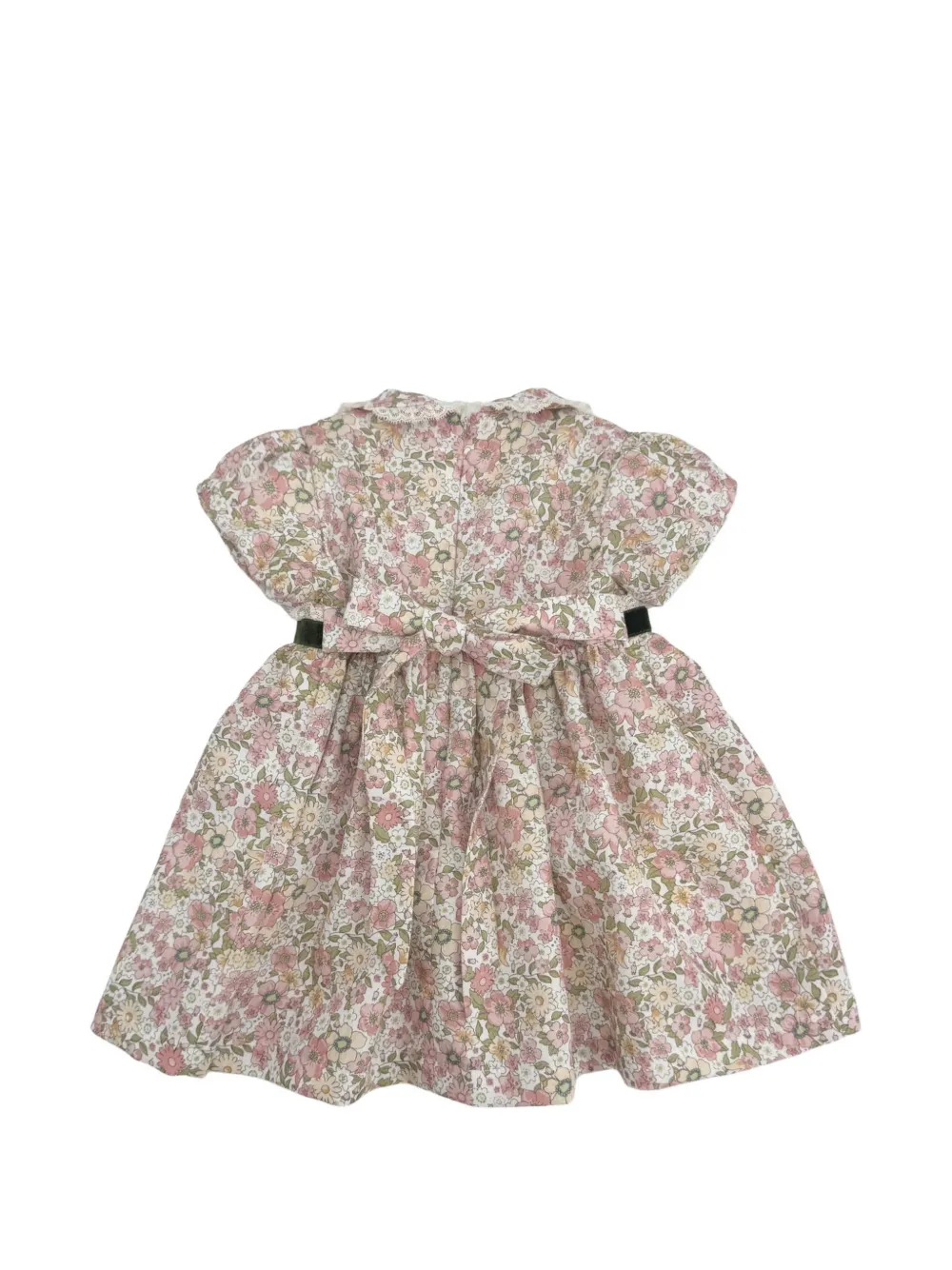 La Stupenderia floral-print lace-trim dress Wit