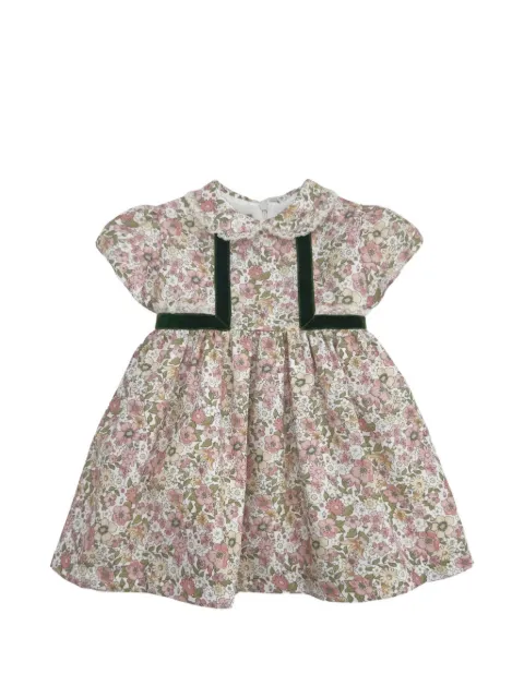 La Stupenderia floral-print lace-trim dress