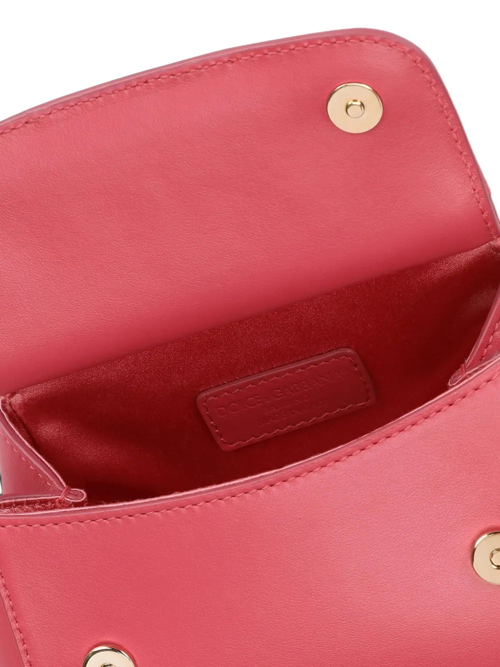 Dolce & Gabbana Kids Sicily mini bag in plain calfskin Roze