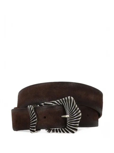Orciani sculptural-buckle leather belt