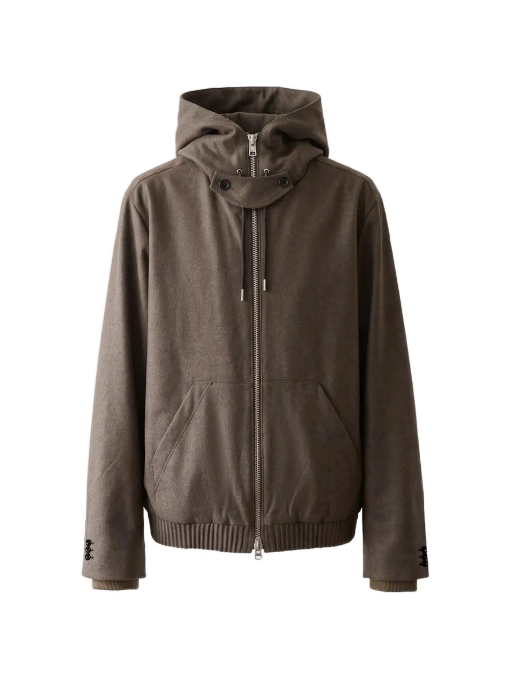 sacai wool flannel bomber jacket - Braun