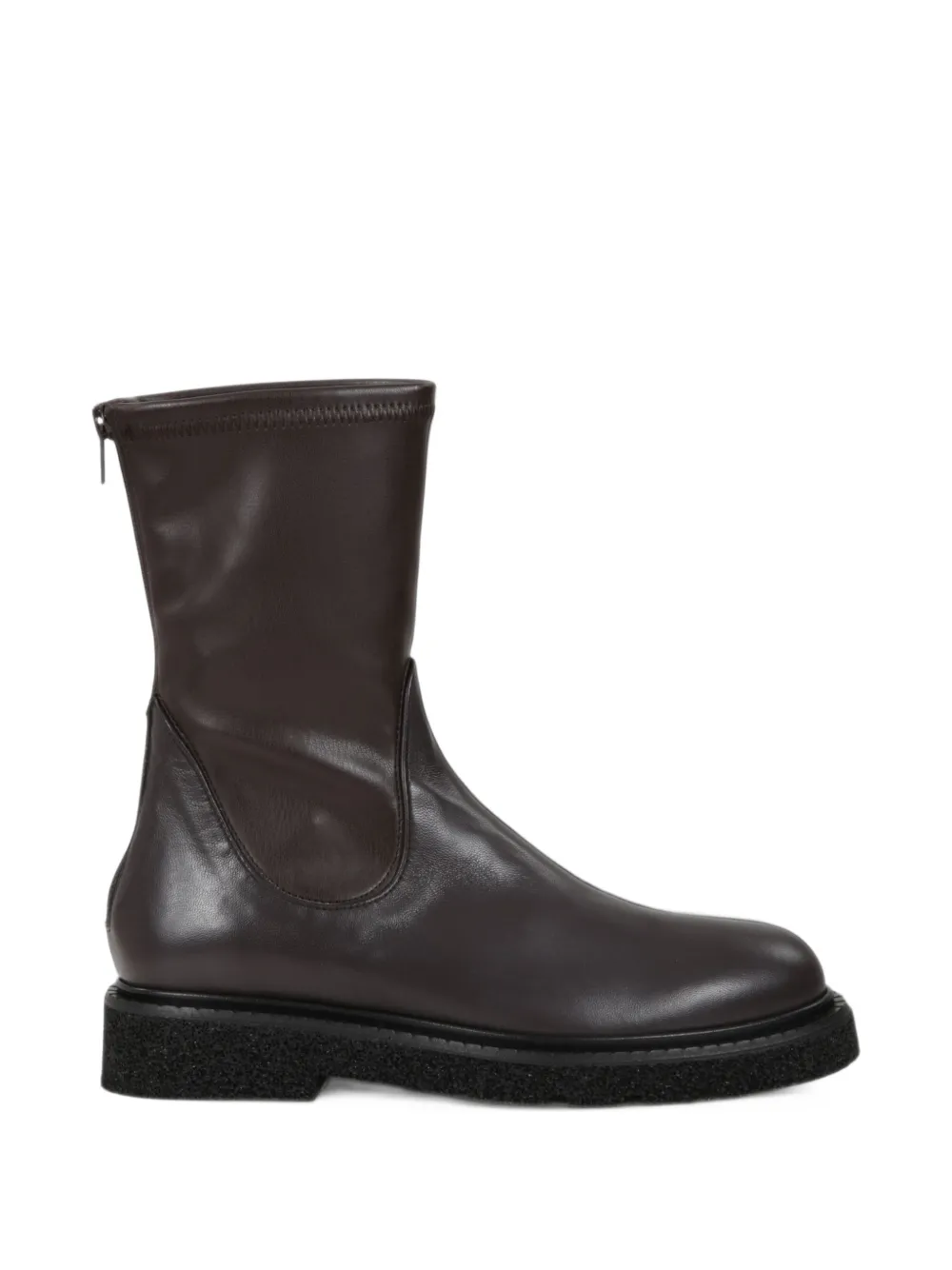 Guglielmo Rotta Rear Zip-fastening Leather Ankle Boots In Brown