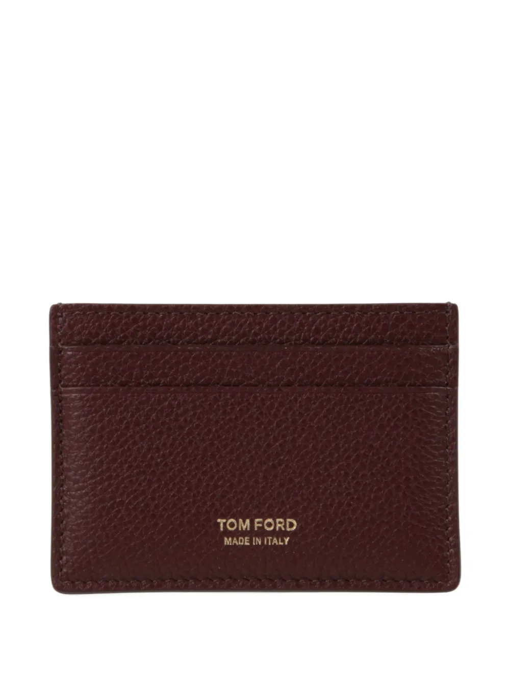 TOM FORD grained leather card holder - Rosso