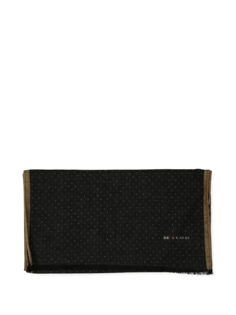 Kiton polka-dot reversible scarf