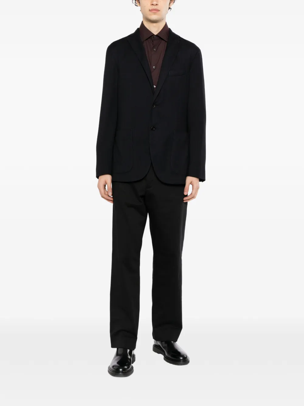 Boglioli single-breasted blazer Zwart
