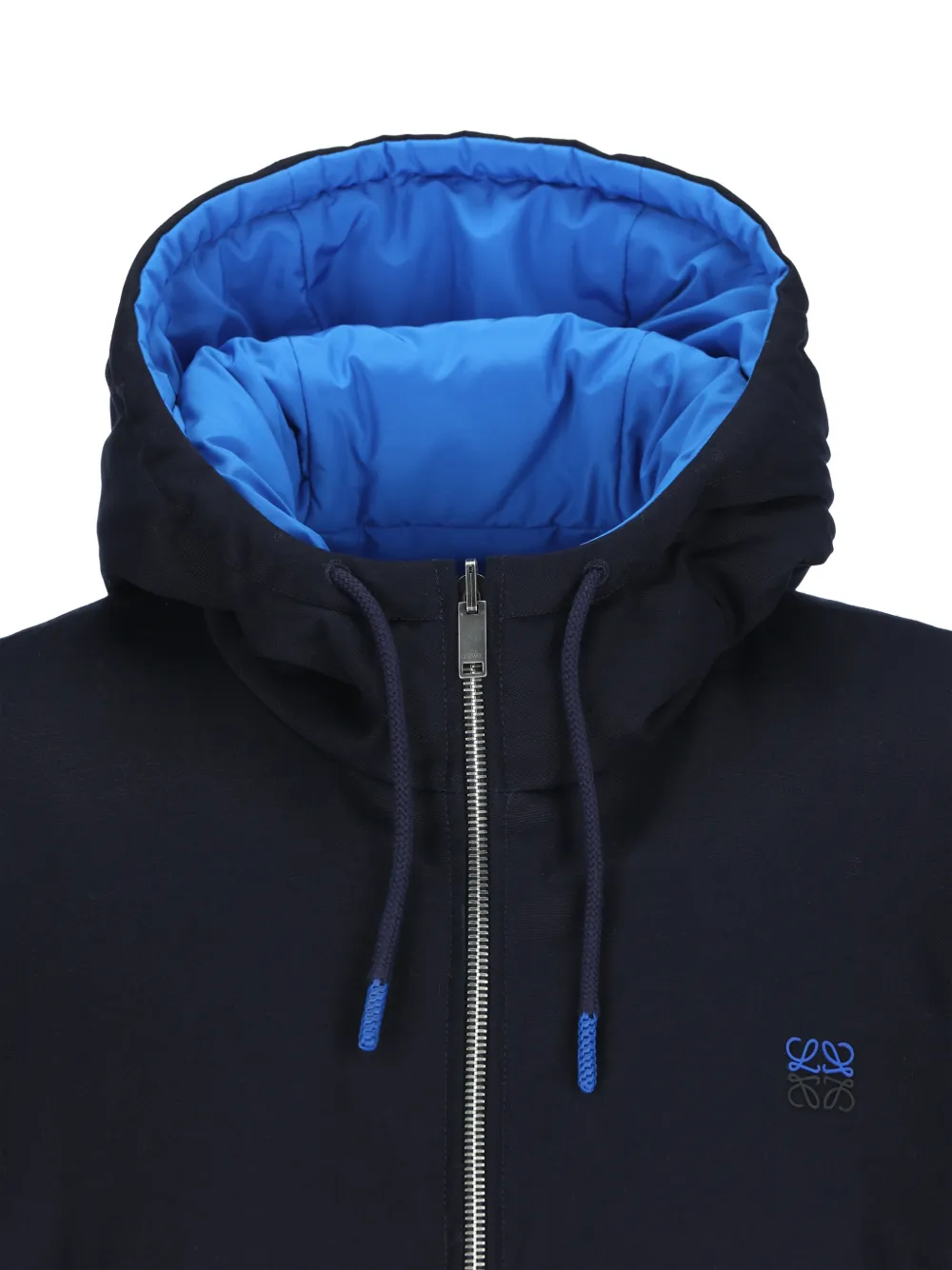 LOEWE puffer jacket in cotton & technical shell Blauw