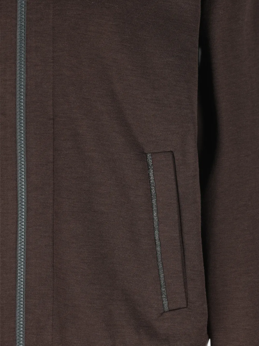 Brunello Cucinelli Interlock top with hood and precious Bruin