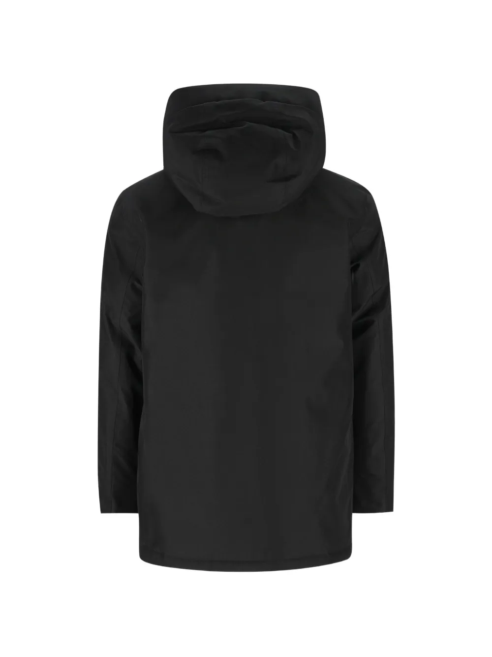 Woolrich button-fastening hooded coat Zwart