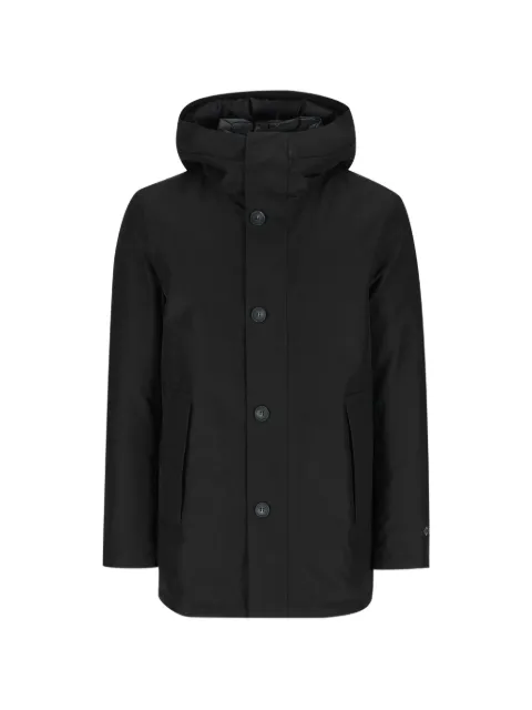 Woolrich button-fastening hooded coat