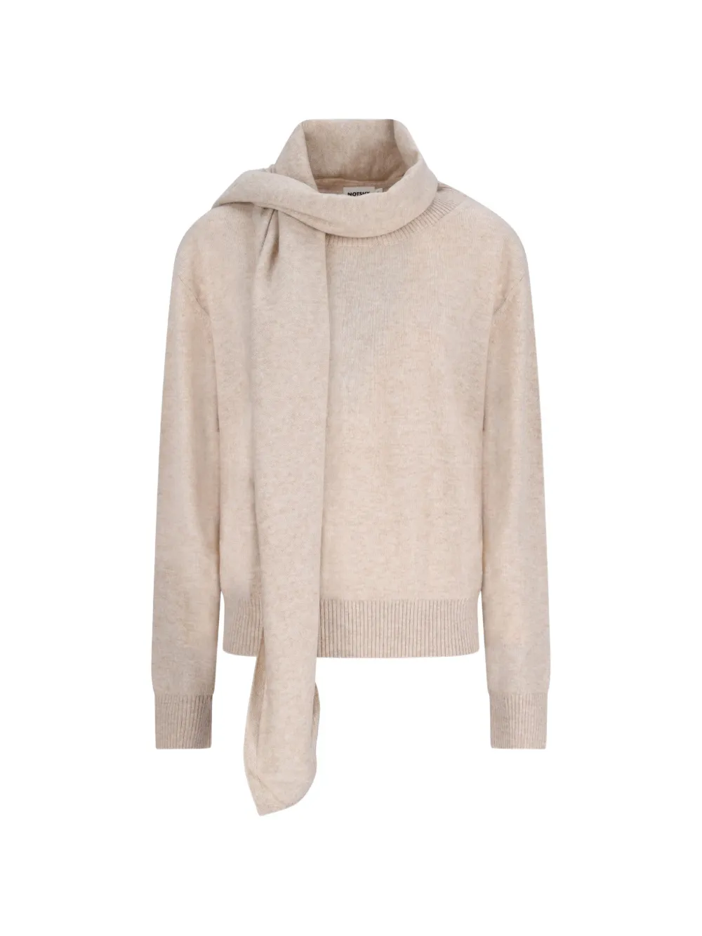 NOTSHY Prisma scarf-detail sweater - Toni neutri