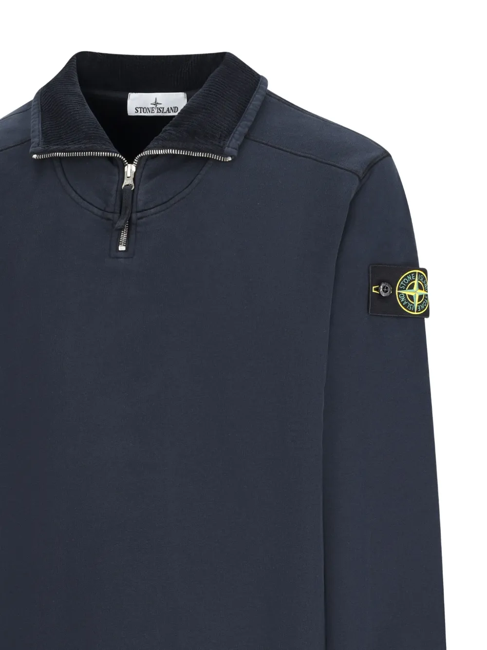 Stone Island 6100021 brushed organic cotton fleece Blauw