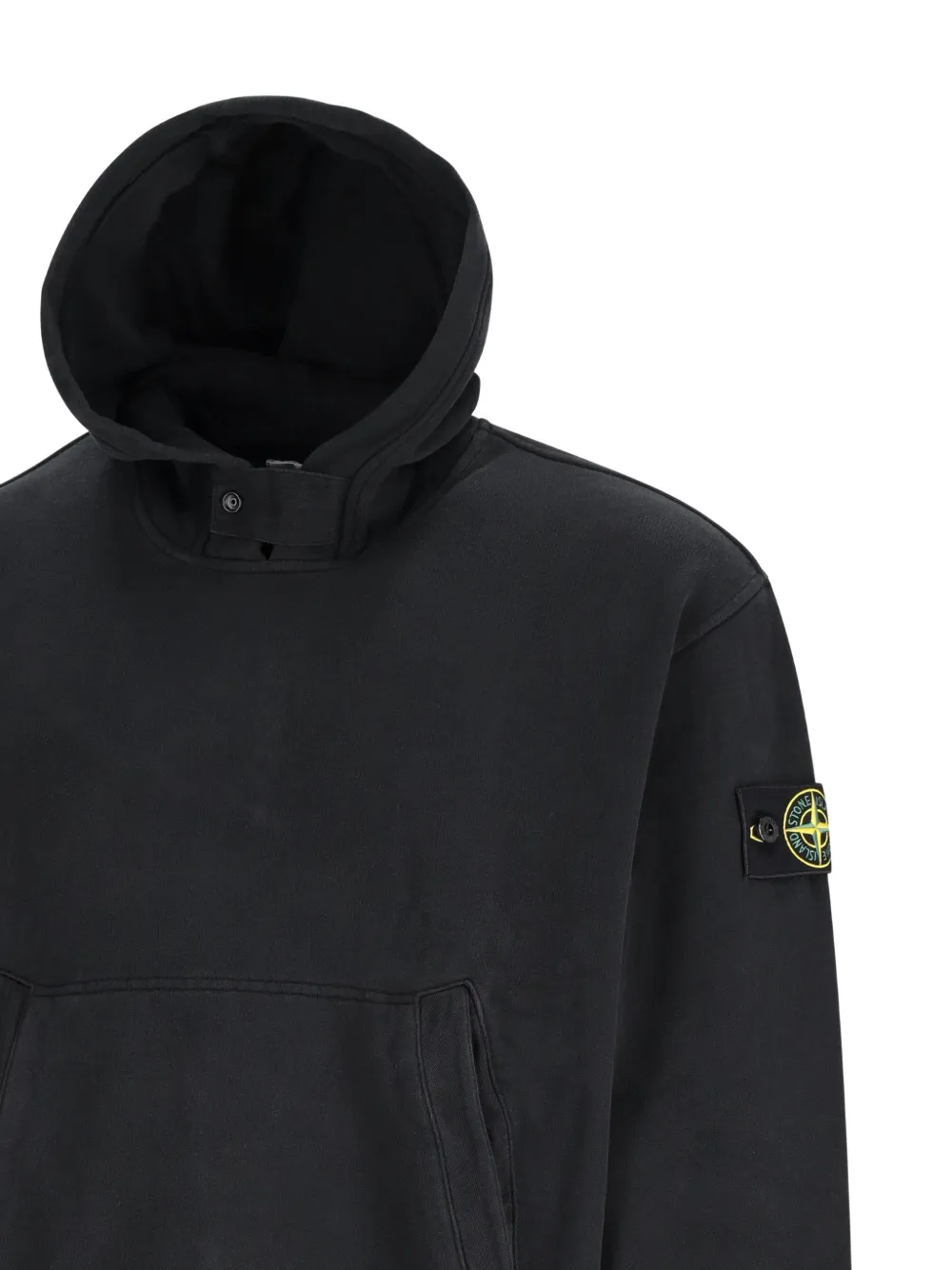Stone Island 6100023 brushed organic cotton fleece Zwart