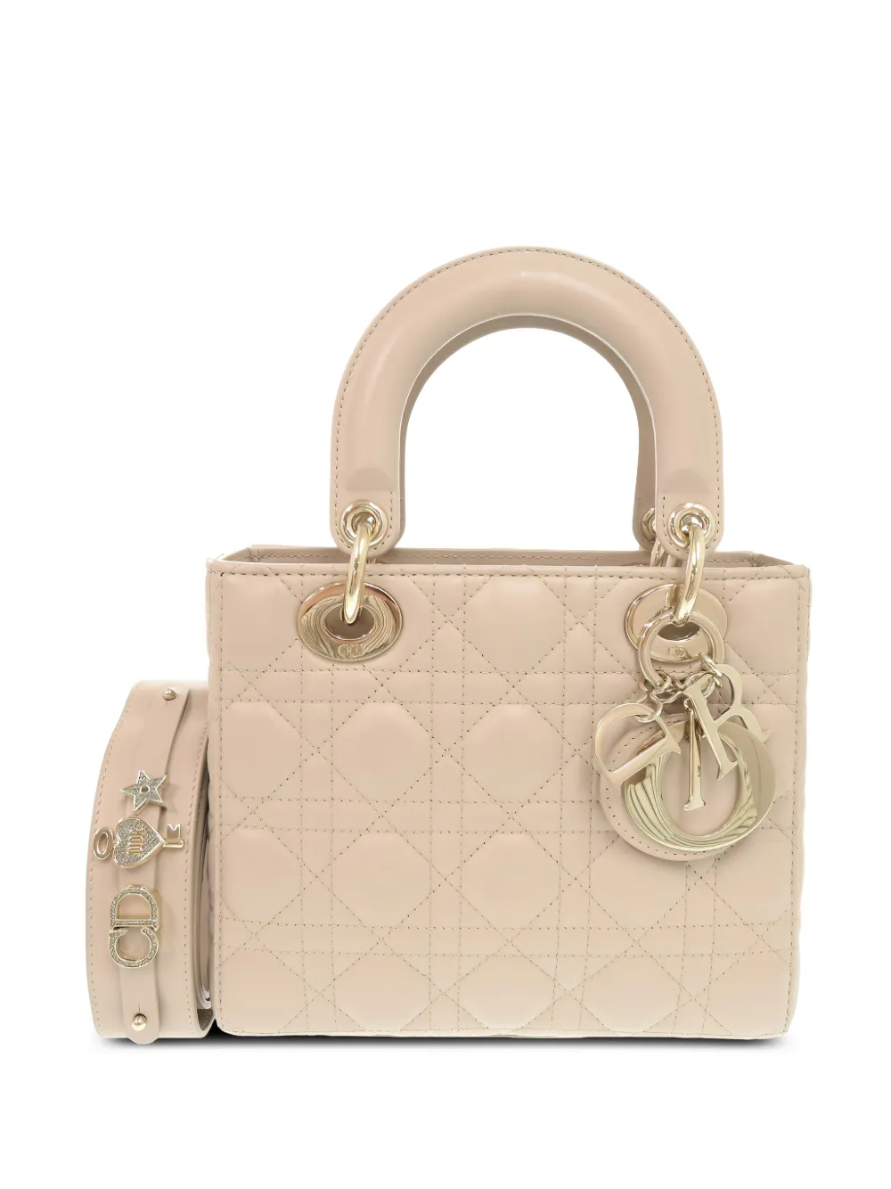 Christian Dior Pre-Owned 2010-2026 Small Lambskin Cannage My ABCDior Lady Dior satchel - Rosa