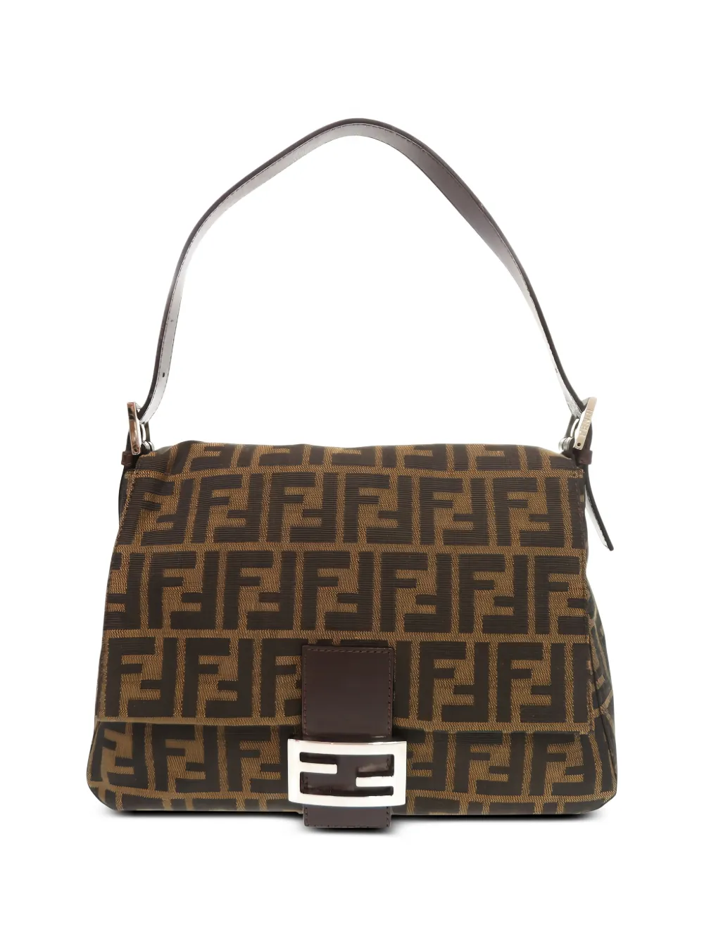 Fendi Pre-Owned 1990-2010 Zucca Canvas Mamma Forever shoulder bag - Braun
