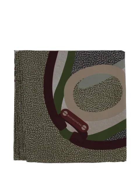 Borbonese abstract-print silk scarf