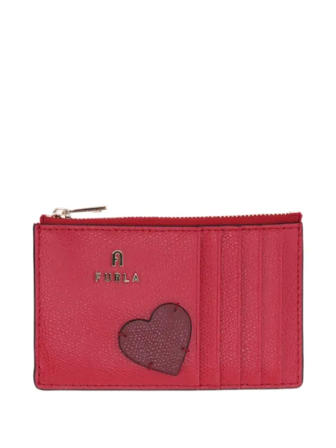 Furla heart-patch leather cardholder