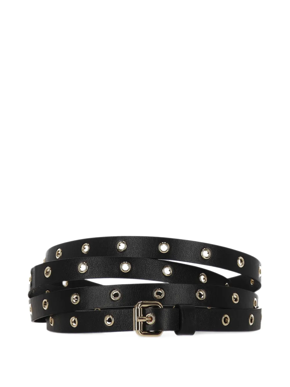 Orciani eyelet-embellished leather belt - Schwarz