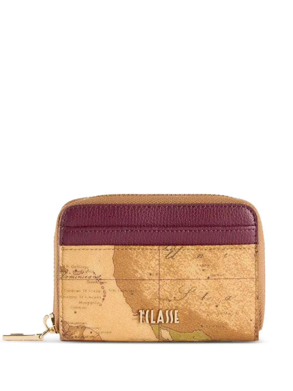 ALVIERO MARTINI 1° CLASSE Geo Saloon zip-around mini wallet - Toni neutri
