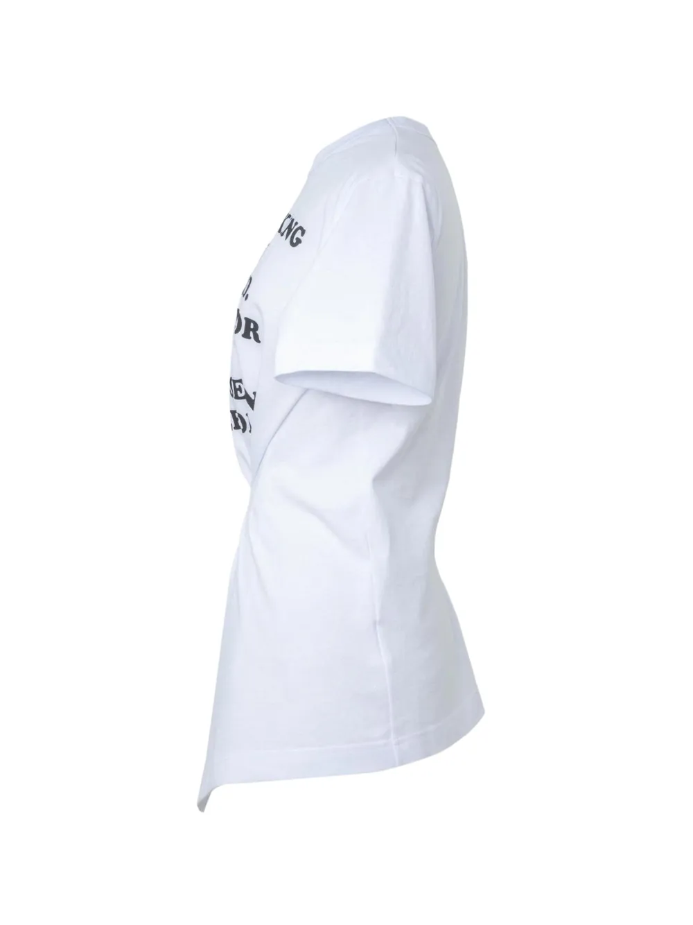 sacai belted asymmetric-hem T-shirt Wit
